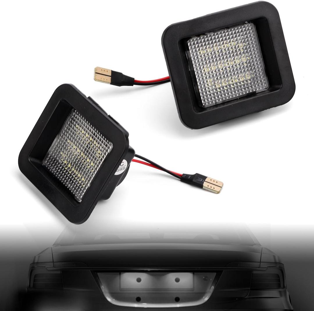 2pcs Led License Plate Lights Compatible with Ford 2015-2020 F150, 2017-2020 F150 Raptor, Premium Tag Lights Lamp Assembly for License Plate Enhanced Visibility Plug And Play Auto Accessories