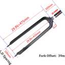 BestParts Full Carbon MTB Front Fork 1-1/8" 26/27.5/29" 3K T800 Fiber Rigid Disc Brake, 28.6mm Threadless Straight Tube Superlight Mountain Bike ForksUS Stock