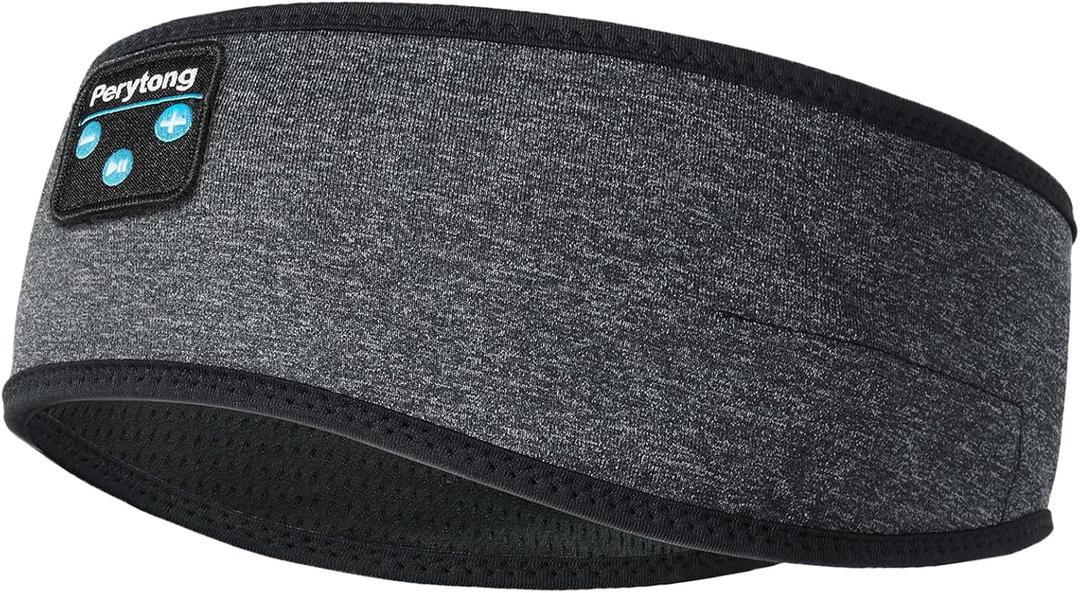 Perytong Wireless Sleep Headphones, Bluetooth Headband, On Ear, Coalblack, Model:PTL01