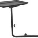 Steel Salon Tray for Hair Stylist - Attached to Chair, 360 Degree Rotating - Barber & Hairdressing Tools (Black)