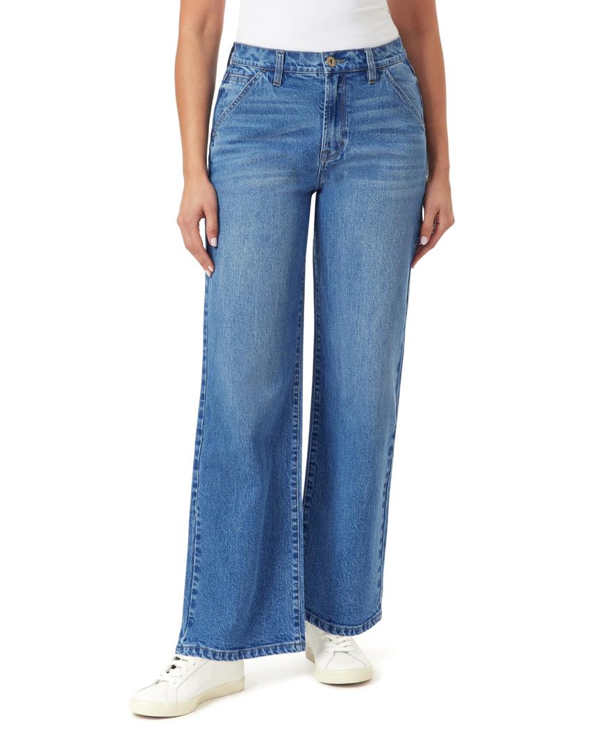 kensie Jeans for Women The Izzy Ultra High-Rise Relaxed Straight Retro Luxe High-Rise Straight Trouser 30-Inch Inseam, Paxton, 2