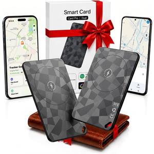 (2 Pack) 2026 Wallet Tracker Card (iOS and Android) Slim Tracking Card, 6-12 Years Battery Bluetooth Smart Card, Work with Apple Find My & Google Find Hub, GPS Locator for Passports, Keys, Backpack