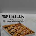 Hakan Aluminum Half Sheet Baking Pan 14x18-inch, 2.2lbs Weight, Thick Rust-Free Bakeware, Warp Resistant Food Grade Aluminum Baking Tray, Cookie Sheet Oven Tray, Heavy-Duty Baklava Tray, Silver