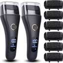 2 Pack Electric Foot File Callus Remover for Feet - Larger Grinding Head&3Speed, Pedicure Kit Foot Scrubber Dead Skin Callus Remover, Foot Care Kit Pedicure Tools for Callus Hardskin Dry Cracks