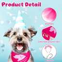 Dog Birthday Party Supplies Set - Happy Birthday Banner, Bandana, Bow Tie, Hairband, Tutu Skirt - Complete Decorations for Your Pup's Celebration(Pink)