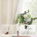 BGment Natural Faux Linen Curtains 84 Inch Long for Living Room - Burlap Textured Light Filtering Window Treatments Grommet Sheer Drapes for Farmhouse, 2 Panels, 52 X 84 Inch