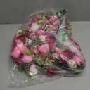 TEMPUS Valentines Day Wreath for Front Door with White Pink Red Tulip and Green Leaf Valentines Heart Wreath for Wedding Festival Decor