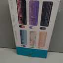 Wireless Keyboard and Mouse Combo, 104 Round Keys Cute Colorful Cordless Keyboard and Mouse with Retro Typewriter Black