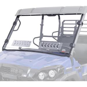 KEMIMOTO Vented Windshield Compatible with Kawasaki Mule Pro FXT FX DXT DX 2015-2025, Scratch Resistant PC Hard-Coated Front Windscreen with Pre-Installed Rubber