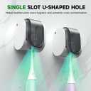 6 Pcs Toothbrush Holders Wall Mounted, Single Slot Design, Shower Self Adhesive Wall Mounted Toothbrush Holder with Cover, Waterproof and Dustproof, Suitable for Bathroom, Family, Travel (Grey)