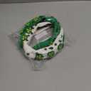 St. Patrick's Day Headband for Women, Lucky Shamrock Hair Accessory with Rhinestones, Green Crystal Knotted Hairband for Irish Holiday, Parade & Party