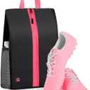 GLORIEROO Smell Proof Shoe Bags for Travel-Soccer Cleat Bag Smell Proof with Active Carbon Fabric | Odor-Absorbing Water-Resistant Track Shoe bags for Sports (Pink, UP TO US11)