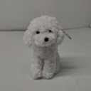 White Toy Poodle Stuffed Animal Dog Puppy - Bichon Frise Maltese Maltipoo White Labradoodle Plush Toy for Kids and Babies - Perfect Birthday & Easter Gift, 12.6"
