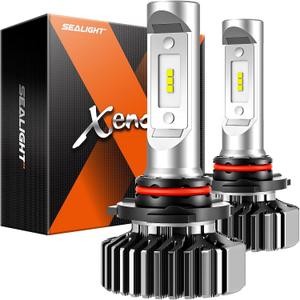 SEALIGHT 9006 HB4 Light Bulbs, 40,000LM 700% Super Brighter, 1:1 Size, 50000Hrs Lifespan, 6500K White, Plug and Play Fog Light Bulbs, Canbus Ready, Pack of 2