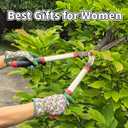 Thorn Proof&Puncture Resistant Gardening Gloves with Grip,Garden Glove for Women, Leather Yard Work Gifts (Green, L)