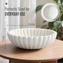 Decorative Fruit Bowl for Home Decor, Keys Centerpiece Coffee Table Entryway Modern White Concrete Handmade Rustic Potpourri Display Aesthetic Serving Vintage Bowls Decor for Kitchen Counter, Candy