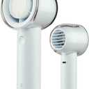 Bluefeel Portable Handheld Turbo Fan, 5-Speed Mini Personal Fan with Adjustable Turbo Mode, 16H Max Cooling Time, and 3000mAh USB Rechargeable Battery for Travel/Outdoor/Home/Office (Soda White)