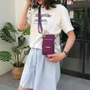 Women's mini crossbody bag, with 3 separate pockets
