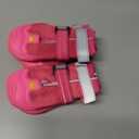 LUCKYPAW Dog Shoes for Large Medium Dogs, Breathable Dog Boots for Hot Pavement, Paw Protectors for Summer Walking Hiking Winter Snow Outdoor, No Slip Reflective Booties for Hardwood Floor-Hot Pink, 5 (Size5: 2.4" x 2.8" (W*L))