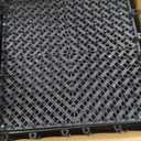 Jocoevol 60-Pcs Interlocking Tile, Indoor/Outdoor Drainage Interlocking Floor Tiles 11.8" x 11.8", Anti-Slip Waterproof Soft PVC Splicing Flooring Tile for Garage Patio Pool Bathroom, Black