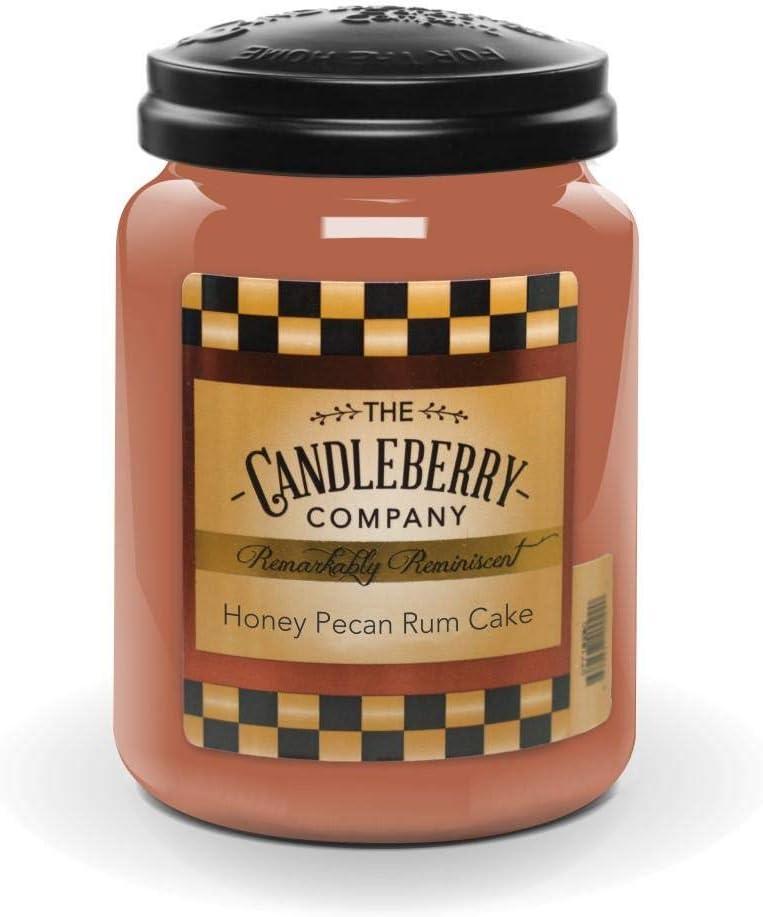 Candleberry Candles | Honey Pecan Rum Cake | Strong Fragrances for Home | Hand Poured in The USA | Highly Scented & Long Lasting | Large Jar