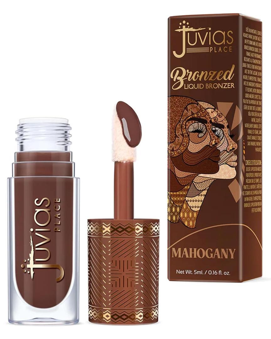 Juvias Place Bronzed Liquid Bronzer - Mahogany - Liquid Bronzer for Face with Silky Blendable Texture - Buildable Coverage for Natural Contour & Dimension - Easy-to-Blend, Patch-Proof Formula