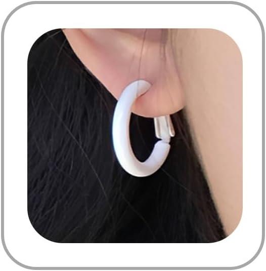 Small Hoop Earrings for Women Trendy Neon Earrings Colorful Small Huggie Hoop Earring 80s 90s Earring Jewelry Outfit Accessories