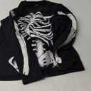 Funny World Glow in The Dark Men's Cotton Long Sleeve Skeleton Halloween T-Shirt