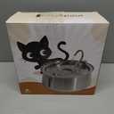 Stainless Steel Cat Water Fountain Automatic Drinking Fountain, Quiet Circulating Water Bowl, Dishwasher Safe, Indoor Pet Fountain for Hydrated Healthy Cats (Stainless Steel, 4L Corded)