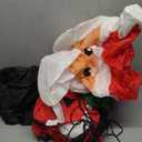 8FT Christmas Inflatable Santa Claus Outdoor Decoration for Yard, Blow up Hanging Santa with Gift Bag Built-in LED Light, Xmas Weatherproof Outside Decor for Garden Patio Lawn Home