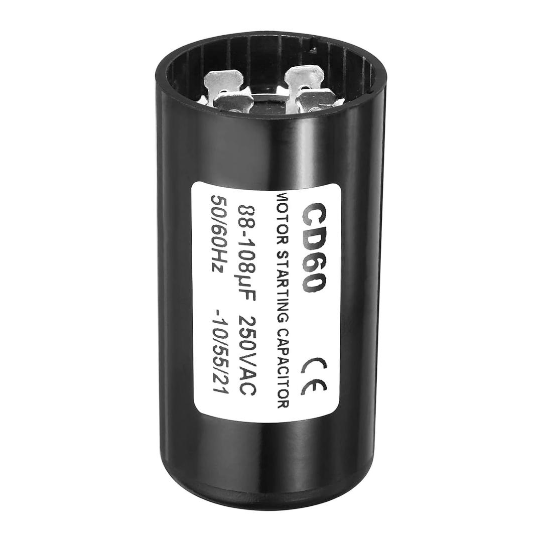 PATIKIL Motor Start Capacitor, 88-108uF/Mfd 250VAC 50/60Hz CD60 Run Capacitor Motor Starting Capacitor for Electric Motor Starts Running