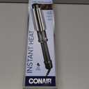 Conair Instant Heat Curling Iron Brush, 1 1/4-Inch Barrel Curling Brush for Short Hair, 30-Second Heat-Up with 25 Heat Settings for All Hair Types, Black