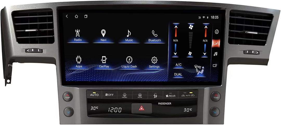 Android Car Radio Multimedia System for Lexus LX LX 570 2008 to 2015 12.8" Touch Screen Built-in CarPlay, HiFi Music, GPS Navigation, 4G Support OME Function