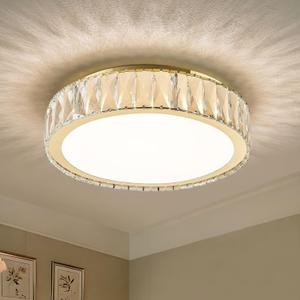 15 Inch Modern Dimmable LED 36W Flush Mount Crystal Ceiling Light