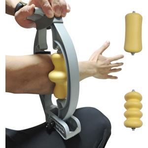 Tennis Elbow Relief & Pain Relief Forearm Roller with Three Replaceable Massage Rollers for Tissue and arm Massager(Comes with 3 Massage Rollers)