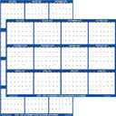 24x36 SwiftGlimpse 2026-2027 Academic Wall Calendar Dry Erase Erasable, Large, Wet & Dry Erase Laminated, Yearly School Planner, JULY 2026 to JUNE 2027 ONLY, NAVY