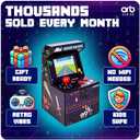 Mini Arcade Machine, 240 Built-in 8-Bit Games, 2.5 Full Colour Screen, 8-Way Joystick, Handheld Retro Games Console Orb Gaming by ThumbsUp!