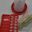 Chick Feeder and Waterer Kit, 6 Pcs Baby Chicken Supplies with 0.4 Gal Chick Waterer, Plastic Feeder Trough and Perch, Chicken Starter Kit for Coop and Brooder for Small Poultry Ducks Quail