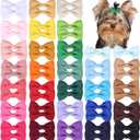 60PCS 2Inch Puppy Dog Bows with Clips,Small Handmade Hair Accessories Bow Pet Puppy for Doggies Cat Kitten Rabbit Grooming Accessories (BlueStyle A-60pcs)