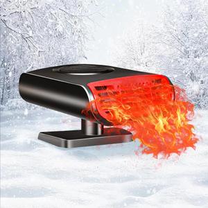Portable Car Heater, 150W 12V Car Heater and Defroster for Fast Windshield Defrost, 2026 New Upgrade 2-in-1 Cigarette Lighter Heater for Car, Personal Dash Heater for Travel