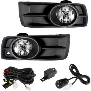 labwork 1 Pair Fog Lights Assembly Replacement for 2010-2014 Chevy Cruze Clear Lens with Bulbs Driving Fog Light Lamp Driver and Passenger Side