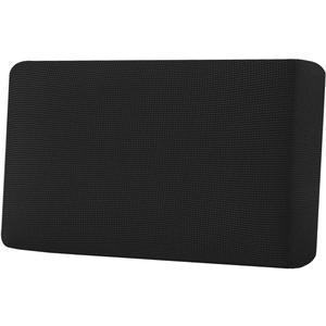 H.VERSAILTEX Super Stretch Individual Seat Cushion Covers Sofa Covers Couch Cushion Covers Slipcover Sets Thick Jacquard Textured Twill Fabric (1 Piece Loveseat Cushion Cover, Black)