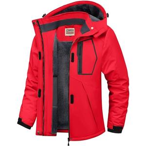 WULFUL Women's Waterproof Ski Jacket Warm Winter Coats Windproof Winter Jackets for Women Fleece Lined Windbreaker with Hood S