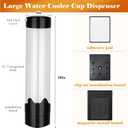 Upgraded Cup Dispenser, Wall Mount Pull Type Water Cooler Cup Holder for 9oz - 12oz Disposable Paper Plastic Cups for Home Office, with Magnetic Mounting Plate (Black)