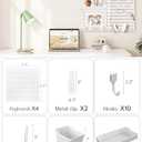 Wall Organizer Peg Board - Elevate And Declutter Your Gaming And Office - Create A Perfectly Structured Space(White)