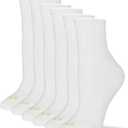 Hue Women's Mini Crew Sock 6-Pack, White, One Size