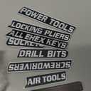 12 Pack of Magnetic Toolbox Labels, 3D-Printed Tool Box Labels, General Tool Box Organize Accessories, Reusable Tags for Steel Toolboxes, Carts, Drawers, and Cabinets(Black)