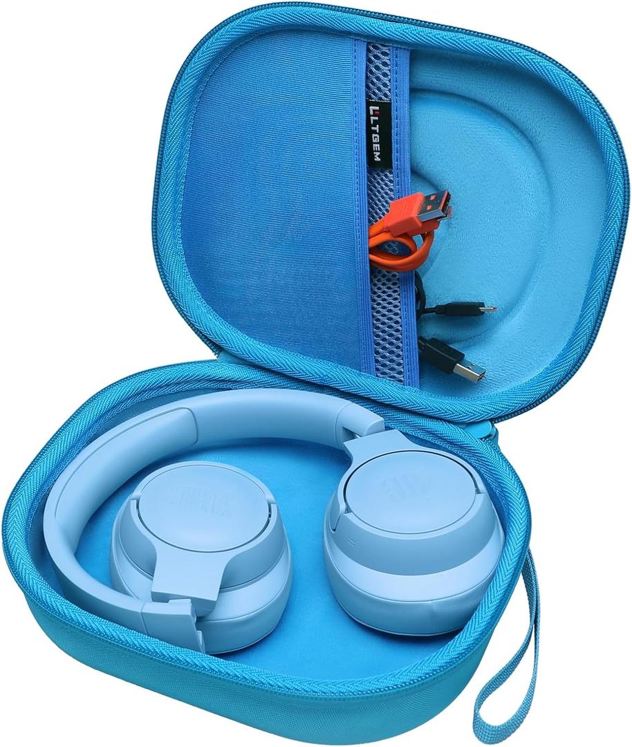 LTGEM EVA Hard Case for JBL Live 770NC/660NC/650BT/460NC/670NC/400BT/500BT and JBL Tune 770NC/710BT/720BT/760NC/700BT/750BT/510BT/660NC/520BT/500/Tour One/E45BT Bluetooth Wireless Headphone(Sky Blue)
