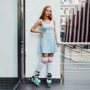 METROLLER Inline Skates for Girls and Boys, Women, Men 4 Sizes Adjustable Inline Skates with Light Up Wheels, Illuminating Beginner Skates for Kids 5-8 8-12 & Adult Youth.