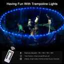 33Ft 100 LED Battery Operated String Lights, Waterproof Battery Powered Pool Lights Outdoor, 8 Modes Blue Rope Lights for Pool Trampoline Walkway Patio Decorations (2 Pack)